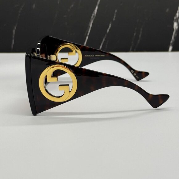 NEW GG1254S 002 GUCCI BUTTERFLY HAVANA BROWN WOMEN GUCCI SUNGLASSES - Picture 7 of 10